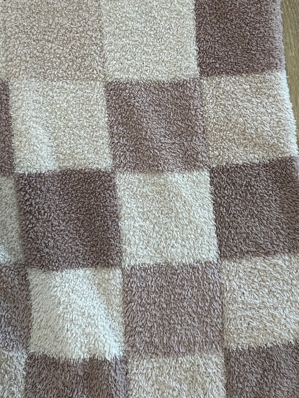 Barefoot Dreams® CozyChic Checkerboard Throw Blanket Faded Rose Multi, DISPLAY